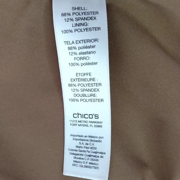 Chicos Jacket Women Size 0/S/4 Brown Faux Suede Fringe Boho Western Festival - Picture 4 of 15